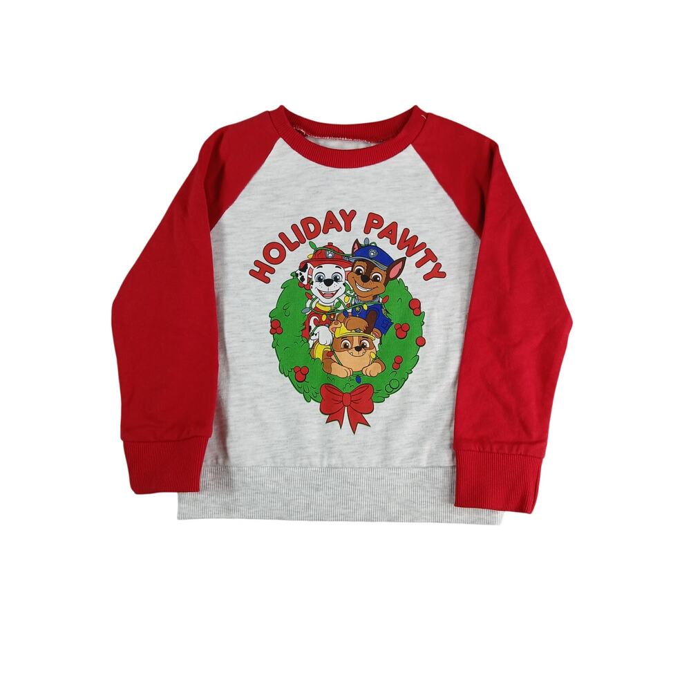 Paw Patrol Christmas Kids Sweater Boys 3T Jumping Beans Softest Fleece Red Dogs
